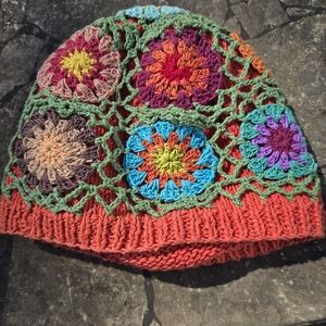 Handmade Multicolor Crochet Beanie Hat
